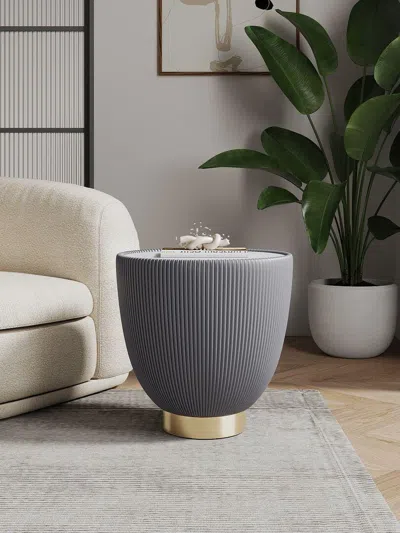Ashley Manhattan Comfort Anderson Accent End Table In Gray