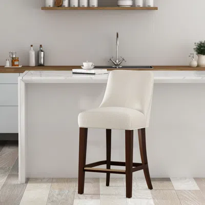 Ashley Manhattan Comfort Beever Counter Height Bar Stool In Cream
