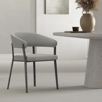Ashley Manhattan Comfort Belle Dining Chair In Stone Gray