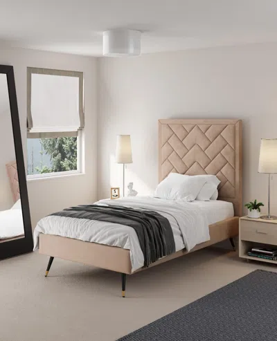 Ashley Manhattan Comfort Crosby Twin Platform Bed In Nude