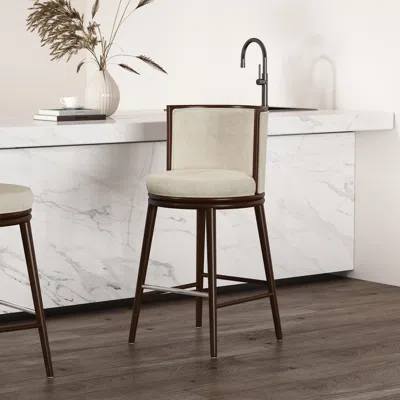 Ashley Manhattan Comfort Evalyn Bar Height Stool In Cream
