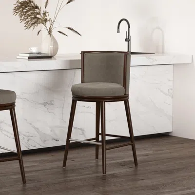 Ashley Manhattan Comfort Evalyn Bar Height Stool In Dove