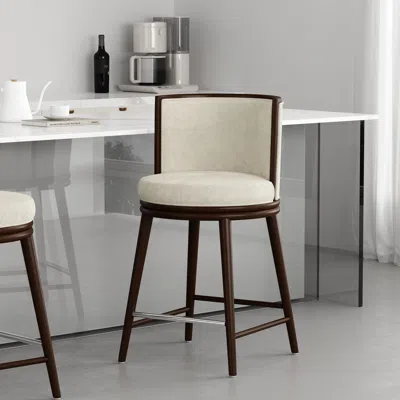 Ashley Manhattan Comfort Evalyn Counter Height Bar Stool In Cream