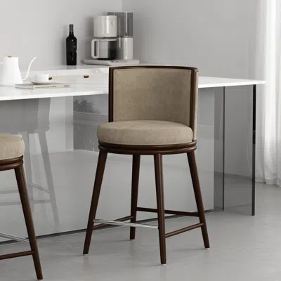 Ashley Manhattan Comfort Evalyn Counter Height Bar Stool In Natural