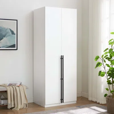 Ashley Manhattan Comfort Lee Wardrobe Closet Organization System 31 In White
