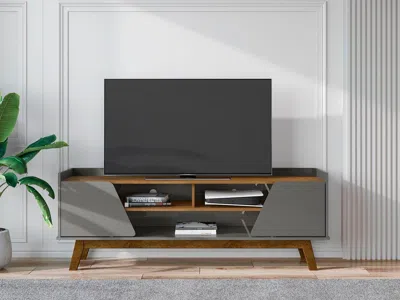 Ashley Manhattan Comfort Marcus 63" Tv Stand In Greige/natural