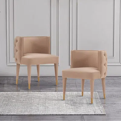 Ashley Manhattan Comfort Maya Dining Chair In Nude