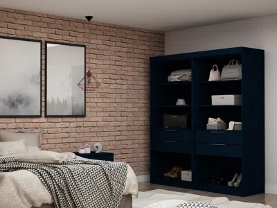 Ashley Manhattan Comfort Mulberry Closet Organization System 72 In Tatiana Midnight Blue