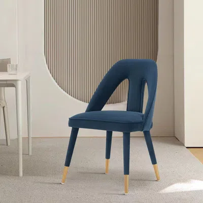 Ashley Manhattan Comfort Neda Dining Chair In Midnight Blue