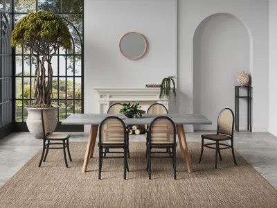 Ashley Manhattan Comfort Paragon 2.0 Dining Chair (set Of 4) In Black/gray
