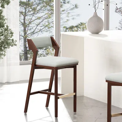 Ashley Manhattan Comfort Patricia Bar Height Stool In White Glacier