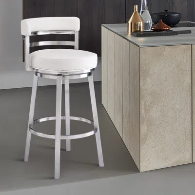 Ashley Mardid Counter Height Bar Stool In White