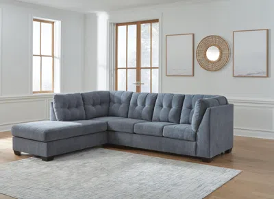 Ashley Marleton 2-piece Sectional With Chaise In Denim