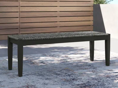 Ashley Maroska Outdoor Bench In Black