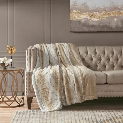 Ashley Marselle Oversized Faux Fur Throw In Sand