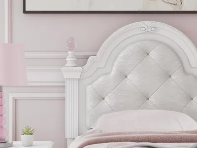 Ashley Maylilly Twin Upholstered Panel Headboard In White