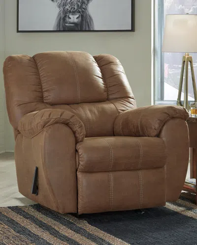 Ashley Mcgann Manual Rocker Recliner In Saddle