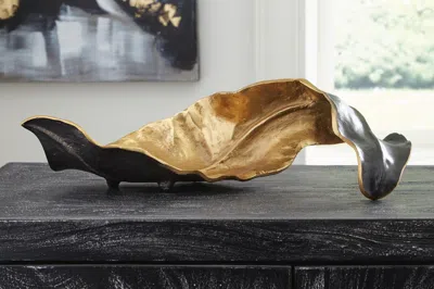 Ashley Melinda Metal Sculpture In Black/gold Finish