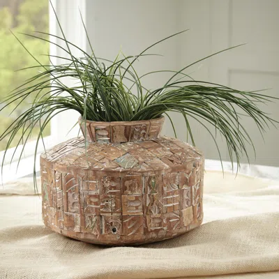Ashley Meltland Vase In Natural/black
