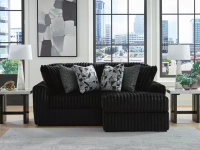 Ashley Midnight-madness 2-piece Sectional With Chaise In Onyx