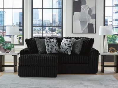 Ashley Midnight-madness 2-piece Sectional With Chaise In Onyx