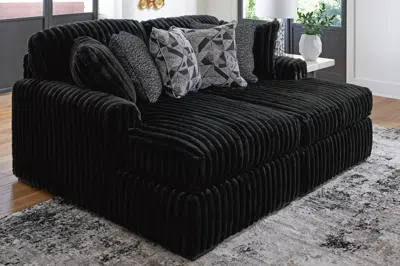 Ashley Midnight-madness Super Chaise In Onyx