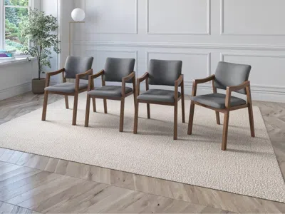 Ashley Midtown Concept Glacern Dining Chair (set Of 4) In Light Gray/brown