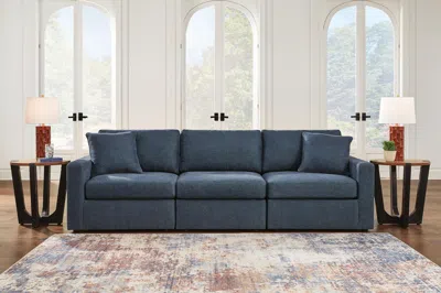 Ashley Modmax 3-piece Modular Next-gen Nuvella™ Performance Fabric Sofa In Ink