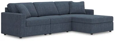 Ashley Modmax 3-piece Next-gen Nuvella™ Performance Fabric Modular Sofa Chaise In Ink