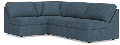 Ashley Modmax 4-piece Armless Next-gen Nuvella™ Performance Fabric Sectional In Ink