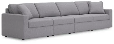 Ashley Modmax 4-piece Modular Next-gen Nuvella™ Performance Fabric Sofa In Granite