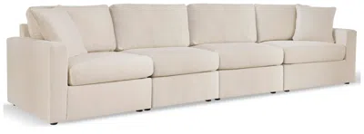 Ashley Modmax 4-piece Modular Next-gen Nuvella™ Performance Fabric Sofa In Oyster