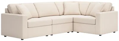 Ashley Modmax 4-piece Next-gen Nuvella™ Performance Fabric Modular Sectional In Oyster