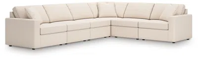 Ashley Modmax 6-piece Modular Next-gen Nuvella™ Performance Fabric Sectional In Oyster