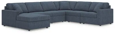 Ashley Modmax 6-piece Modular Next-gen Nuvella™ Performance Fabric Sectional With Chaise In Ink