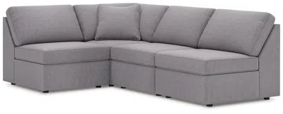 Ashley Modmax Next-gen Nuvella™ Performance Fabric 4-piece Sectional In Granite