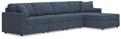 Ashley Modmax Next-gen Nuvella™ Performance Fabric 4-piece Sectional With Chaise In Ink