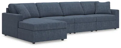 Ashley Modmax Next-gen Nuvella™ Performance Fabric 4-piece Sectional With Chaise In Ink