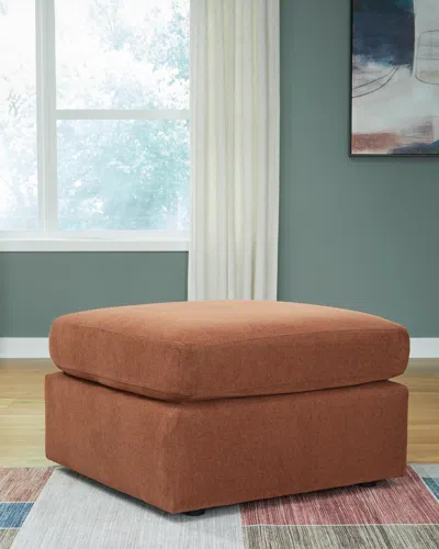 Ashley Modmax Next-gen Nuvella™ Performance Fabric Oversized Accent Ottoman In Spice