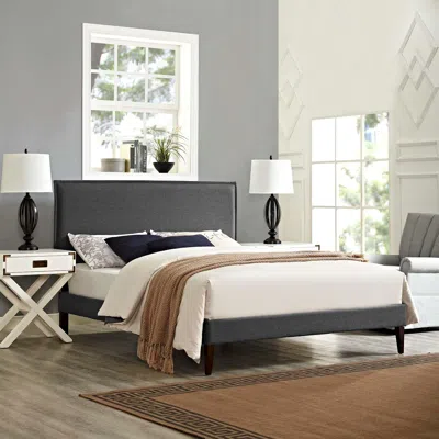 Ashley Modway Amaris Full Platform Bed With Tapered Legs In Gray