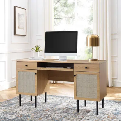 Ashley Modway Chaucer 19" Home Office Desk In Oak