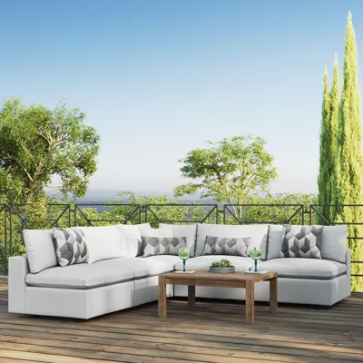Ashley Modway Commix 5-piece Outdoor Sectional In White