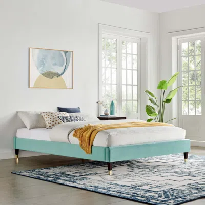 Ashley Modway Harlow Full Platform Bed Frame In Mint