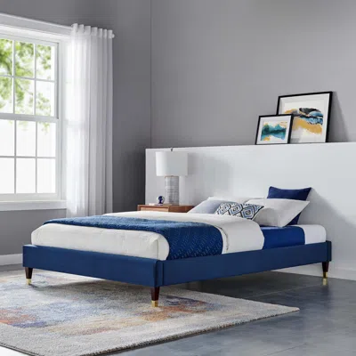 Ashley Modway Harlow Full Platform Bed Frame In Navy