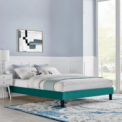 Ashley Modway Reign Full Platform Bed Frame In Teal