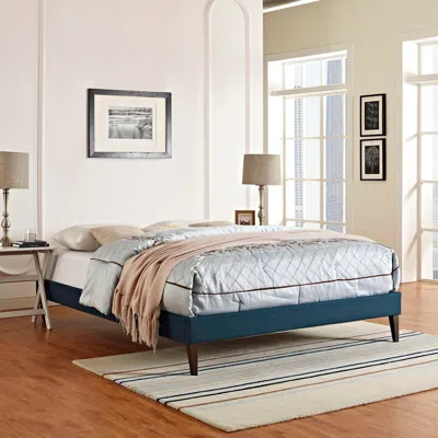 Ashley Modway Sharon Full Bed Frame With Squared Tapered Legs In Azure