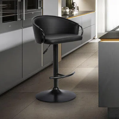 Ashley Montego Adjustable Height Bar Stool In Black