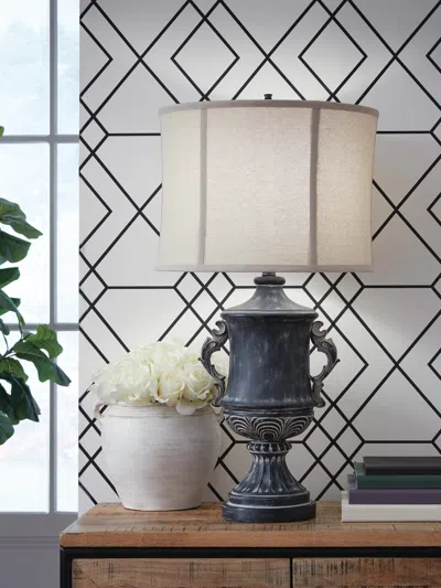 Ashley Morvanford Table Lamp In Antique Black