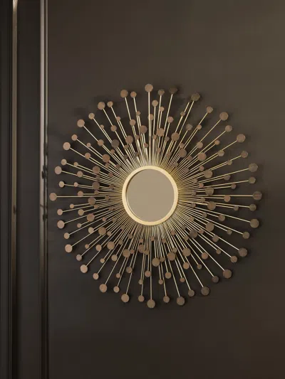 Ashley Morwenna Accent Mirror In Bronze/gold Finish