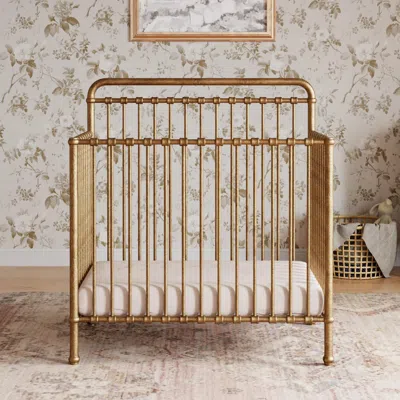Ashley Namesake Winston 3-in-1 Convertible Mini Crib In Vintage Gold